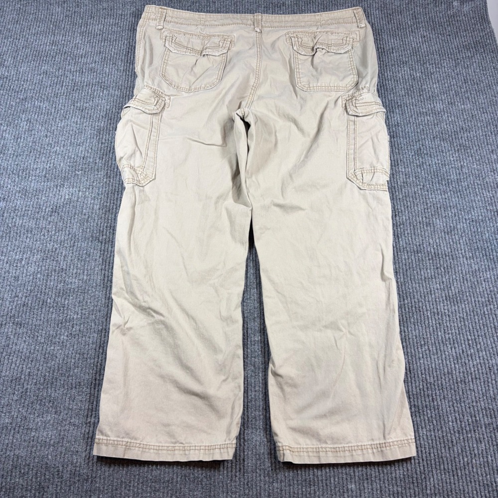 Unionbay Pants Men's 42x30 Cargo Pants Khaki Beige Cotton Relaxed Fit RN60307‎